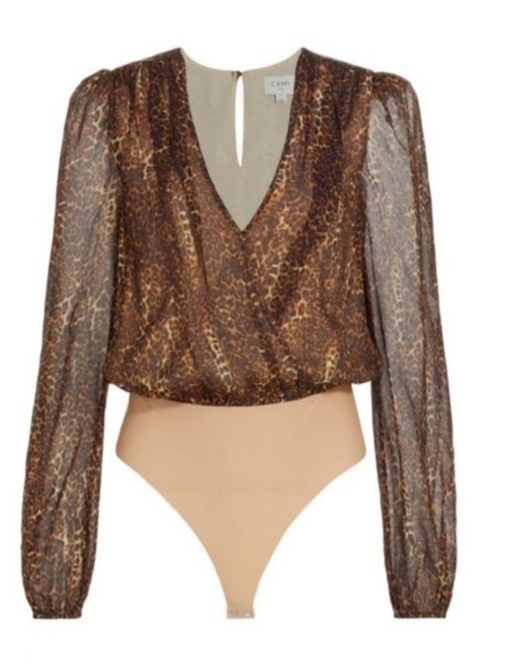 Cami NYC | Isa Silk Bodysuit Size S Animal Print Leopard